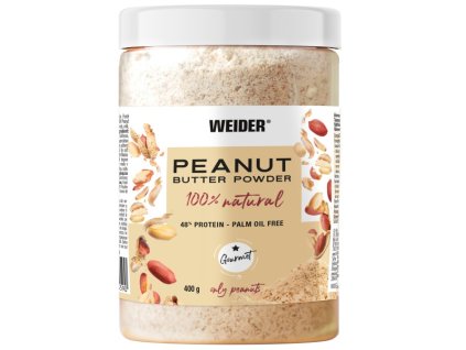 Weider Peanut Butter Powder 100% Natural 400 g (Varianta odtučněné arašídové máslo v práškové formě)