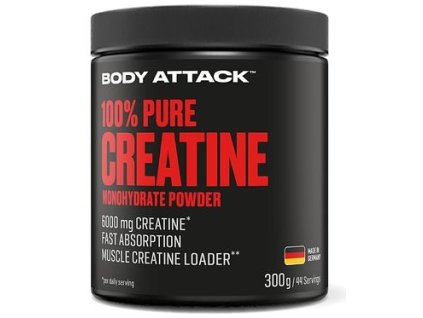 Body Attack 100% Pure Creatine 300g (Varianta 100% kreatin monohydrát v sypké formě)
