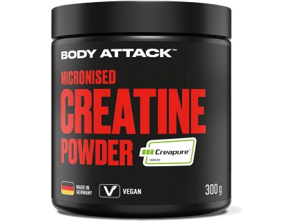 Body Attack Micronised Creatine Powder 300g (Varianta kreatin monohydrát v práškové formě v kvalitě Creapure)
