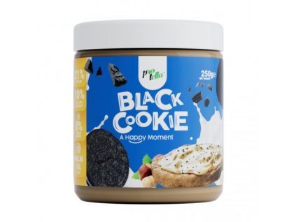 Protella Black Cookie 250 g, krém s lískovými oříšky a sušenkami - EXP 30/8/2023