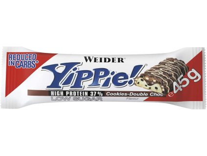 Weider Yippie! Low Sugar High Protein 37%, 45 g - EXP 09/2023