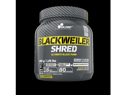 OLIMP BLACKWEILER SHRED 480g, předtréninková směs, Beta-alanin,Kofein, zázvor, zelený čaj,wasabi