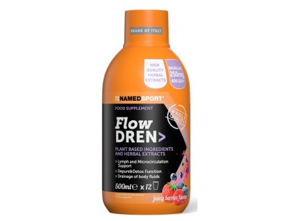 NAMEDSPORT Flow Dren 500 ml, tekutý koncentrát pro redukci přebytečné vody v těle