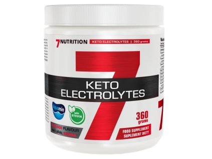 7NUTRITION Keto Electrolytes 360 g, sypká směs s elektrolyty, vitamíny a HMB (Varianta Pomeranč)