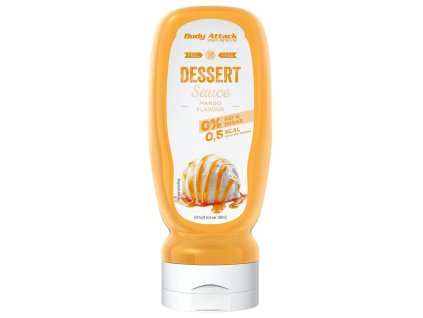 Body Attack Dessert Sauce 320 ml, nízkokalorická poleva pro dochucení a doslazení jídel (Varianta Mango)