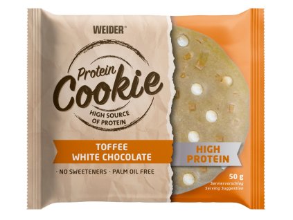 Weider Protein Cookie 50 g, proteinový koláček (Varianta Toffee White Chocolate)