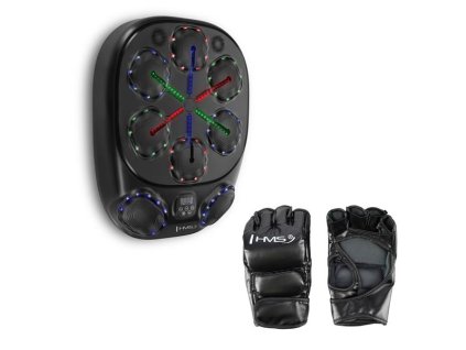 Elektronický boxerský terč HMS TB10 s LED, Bluetooth a rukavicemi (Music Boxing Machine)