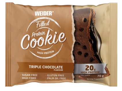 Weider Filled Protein Cookie High Protein 70 g, proteinový koláček s náplní (Varianta Chocolate-Vanilla)