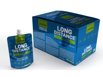 7Nutrition Long Distance 75 g, energetický gel pro déle trvající fyzické aktivity (Varianta Green Apple)
