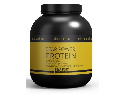 Bear Foot Bear Power Protein 2300g, syrovátkový koncentrát CFM, izolát a hydrolyzát (Varianta Jahoda)