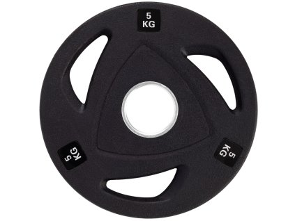 StrongGear Černé Pogumované Tri-Grip Kotouče (Váha 10 kg)