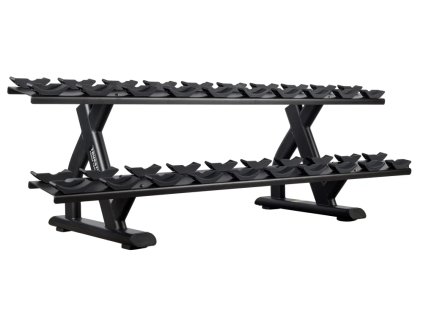 Dvouřadý stojan na jednoruční činky (Váha 75 kg, Délka 78 cm)