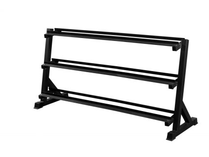 Třípatrový stojan na jednoruční činky - (Váha 28 kg, Délka 52,2 cm)
