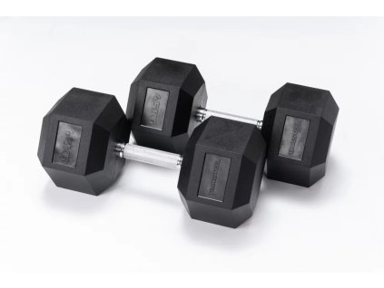 Jednoruční činky Hexagon TrueGrip: sady (Váha 42,5 kg až 50 kg)