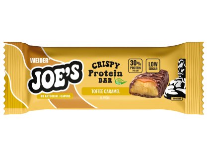 Weider Joe´s Crispy Bar 50 g, tyčinka se zvýšeným obsahem bílkovin (Varianta Toffee Caramel)