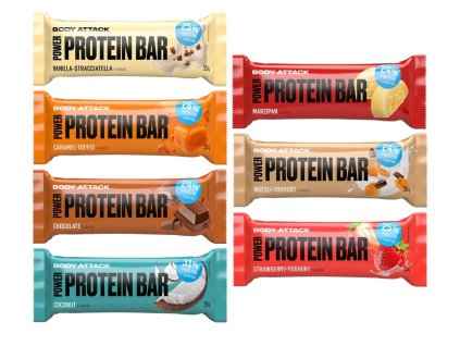 Body Attack Power Protein Bar 35g, proteinová tyčinka s vitamíny a l-karnitinem (Varianta Chocolate)
