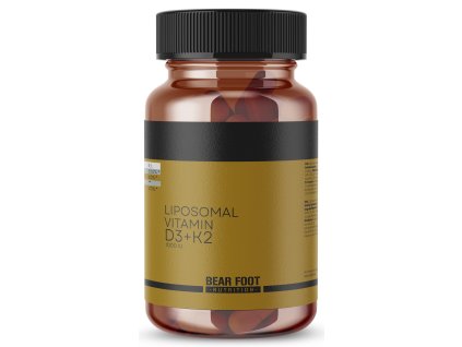 Bear Foot Liposomal Vitamin D3 + K2 60 kapslí (Varianta liposomální vitamín D3 a K2 menachinon-7 MK-7)