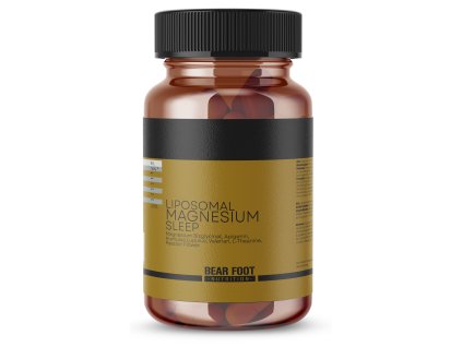 Bear Foot Liposomal Magnesium Sleep 60 kapslí, magnesium bisglycinát, chmel otáčivý, kozlík lékařský, mučenka, L-theanin (Varianta Apigenin)