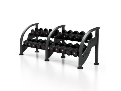 Sada černých činek se stojanem MARBO MF-S002 5-27,5 kg (10 párů)