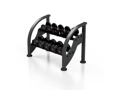 Sada černých činek se stojanem MARBO MF-S002 5-15 kg (10 párů)