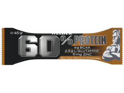Weider 60% protein bar 45g, tyčinka s vysokým obsahem bílkovin (Varianta Vanilla - caramel)