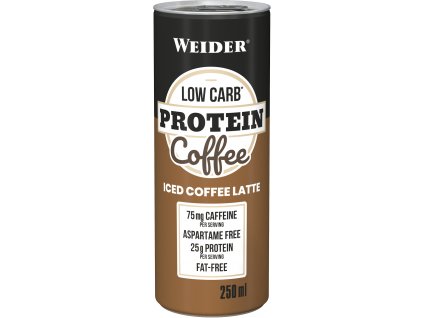 Weider Low Carb Protein Coffee Latte 250 ml (Varianta ledová káva se zvýšeným obsahem bílkovin)