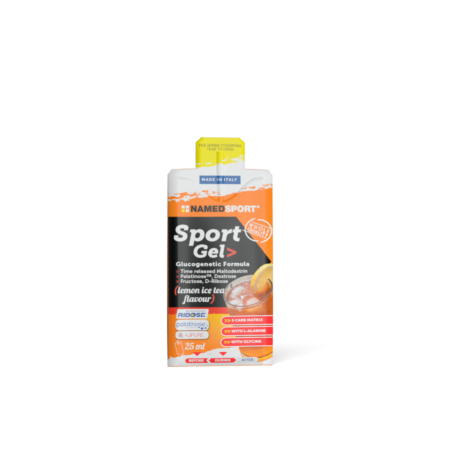 NAMEDSPORT, Sport gel, energetický, 25ml Varianta: Lemon - Ice tea