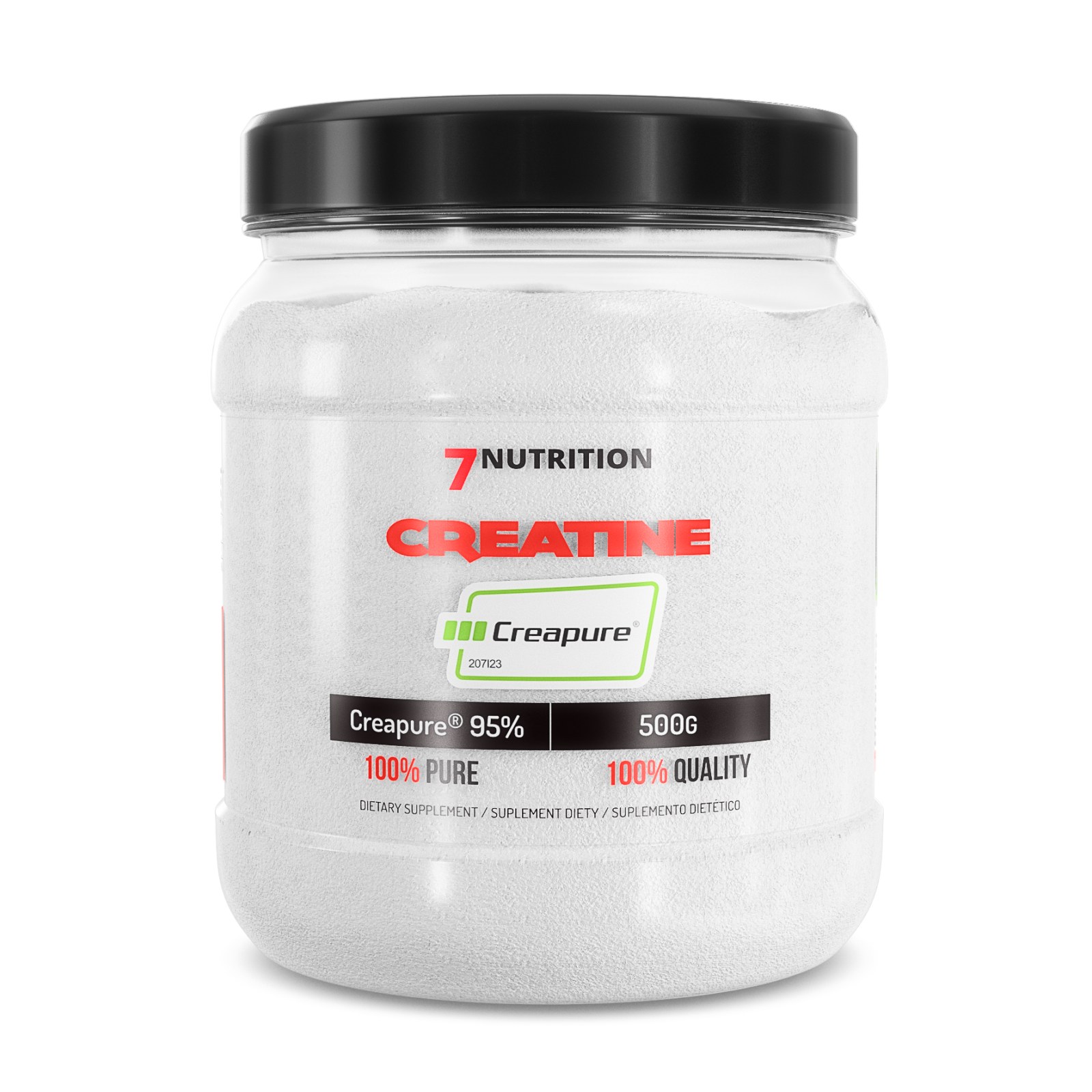 7NUTRITION Creatine 500 g Varianta: sypký mikronizovaný kreatin Creapure® s taurinem