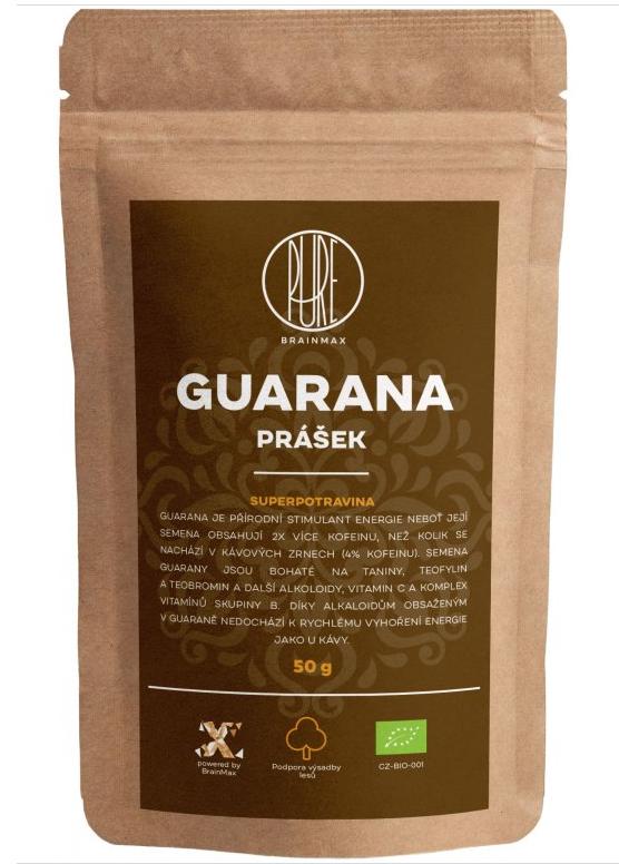 EXP - 30/6/2023 - BrainMax Pure Guarana BIO prášek, 50 g