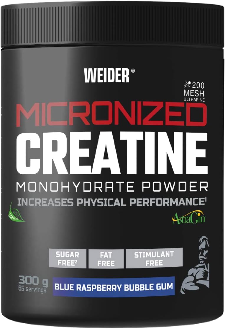Weider Micronized Creatine 300 g, kreatin monohydrát s extrakty řas a vybraných rostlin Varianta: Blue Raspberry Bubble Gum