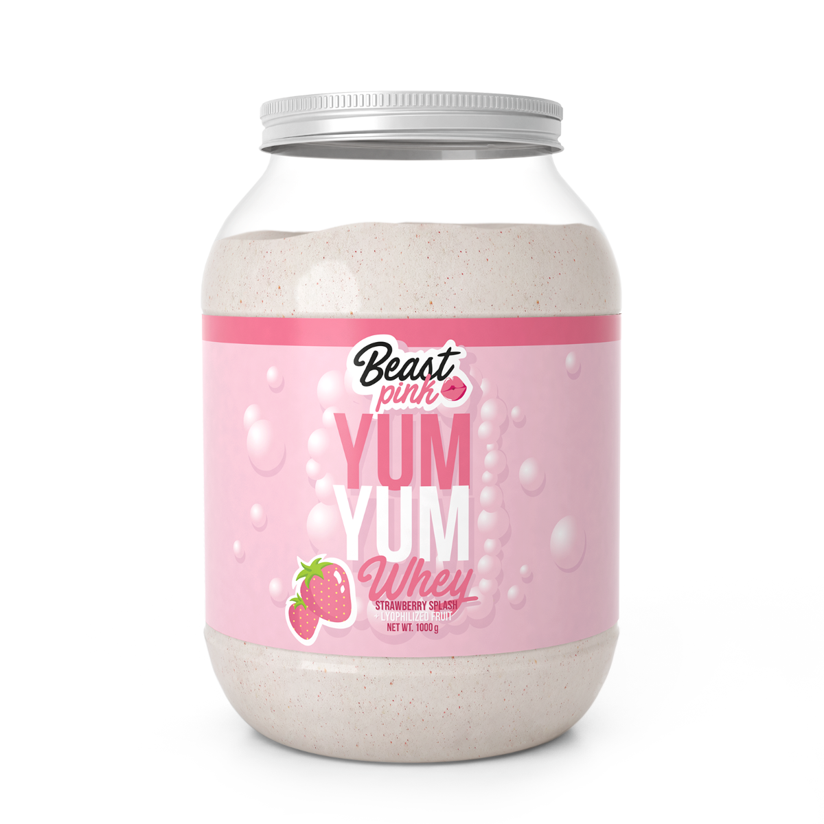 EXP 18/04/2024 Protein Yum Yum Whey 1000 g - BeastPink - jahoda