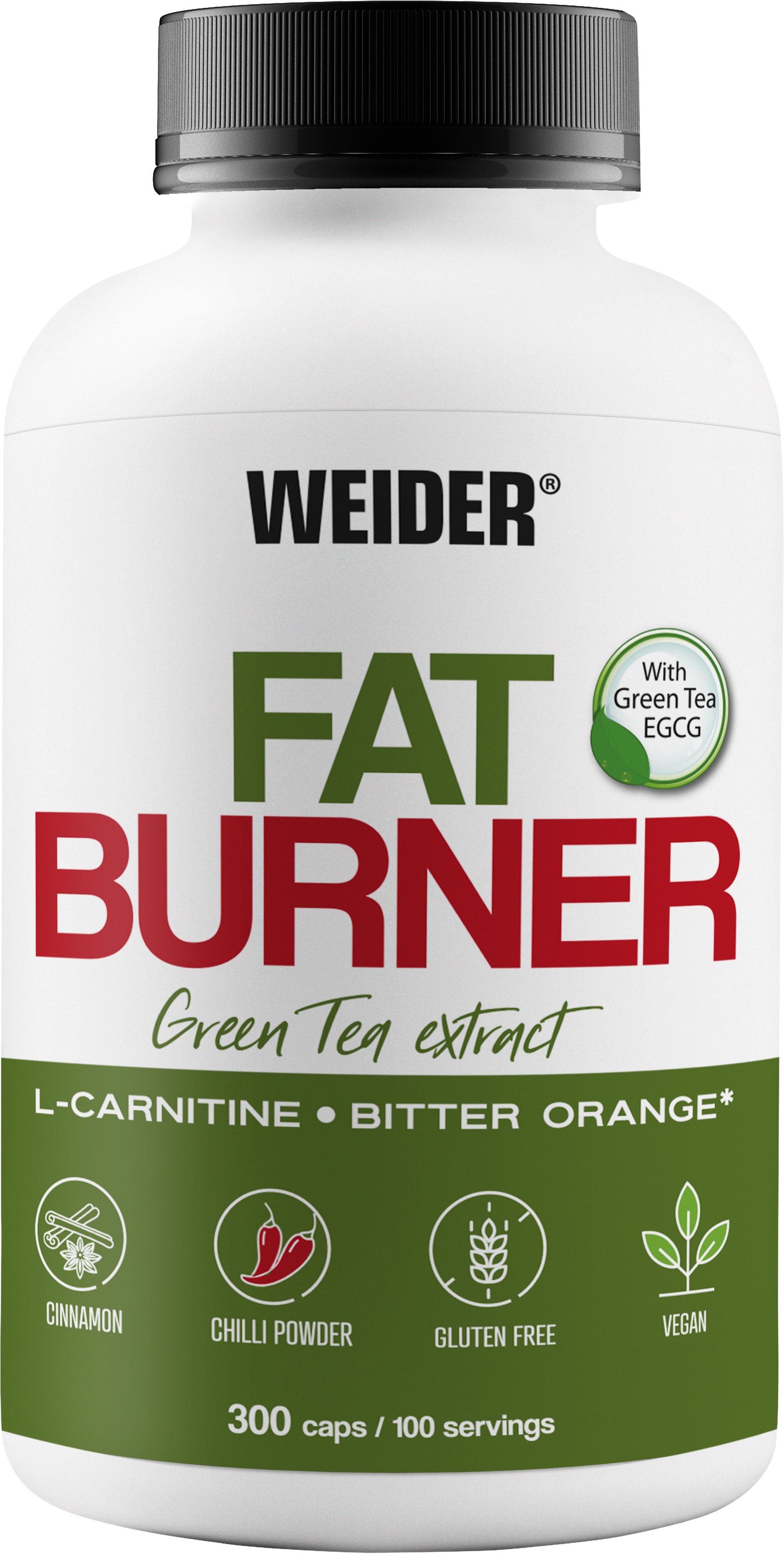 Weider Fat Burner 300 kapslí Varianta: Jemně stimulační termogení spalovač tuku