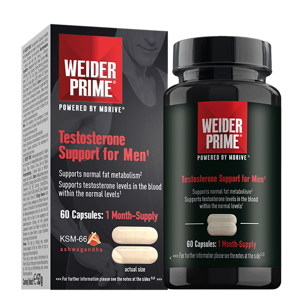 Weider PRIME TESTOSTERONE SUPPORT FOR MEN, 60 CAPS Varianta: podpora metabolismu tuků a tvorby testosteronu