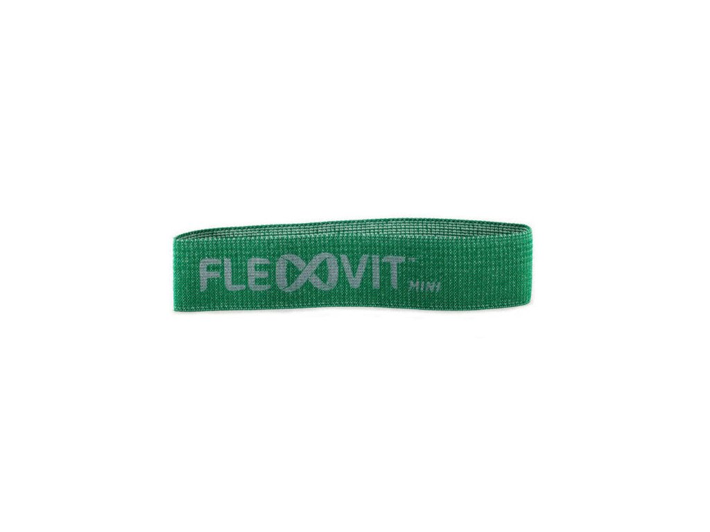 FLEXVIT MINI krátká posilovací guma Barva: Zelená - silná zátěž