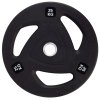 StrongGear Černé Pogumované Tri-Grip Kotouče (Váha 5 kg)