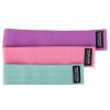 Sada odporových gum Booty band (Délka zelený - 32 cm, růžový - 36 cm, fialový - 42 cm)