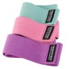 Sada odporových gum Booty band (Délka zelený - 32 cm, růžový - 36 cm, fialový - 42 cm)