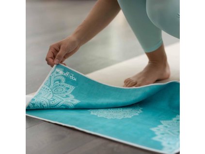 16197 5 yoga design lab pet hand towel mandala turquoise