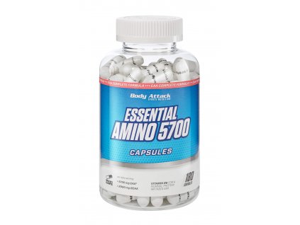 Body Attack Essential Amino 5700 180 kapslí (Varianta směs esenciálních aminokyselin)