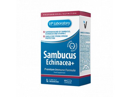 VPLab Sambucus Echinacea Premium Immune Formula 60 kapslí rostlinné extrakty vitamin C zinek (Varianta selen)