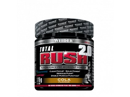 Weider Total Rush 2.0 375g stimulační předtréninková směs s vysokým obsahem kofeinu (Varianta Cola)