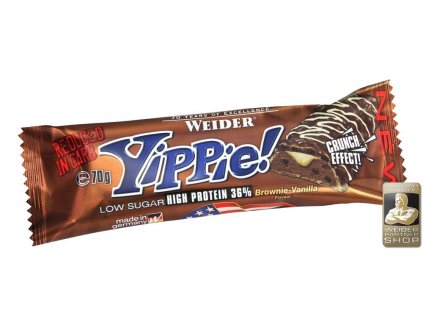 Weider Yippie! Low Sugar High Protein 36% proteinová tyčinka 70 g (Varianta Cookie-DuoChoc)