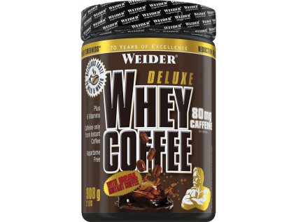 Weider Deluxe Whey Coffee 908 g syrovátkový protein s instantní kávou (Varianta syrovátkový koncentrát s instantní kávou s 80 mg kofeinu)