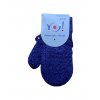 kojenecke pletene palcove rukavice yo r 90 tmave modra