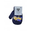 kojenecke pletene rukavice yo red 0116c tmave modra
