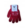 divci pletene rukavice yo red 0119g cervena