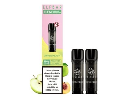 37546 3 elf bar elfa predplnene cartridge apple peach 2ks
