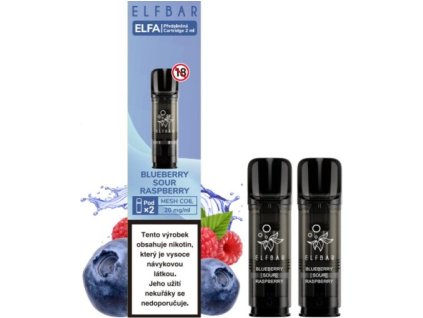 37552 3 elf bar elfa nahradni cartridge 2pack blueberry sour raspberry 20mg 2ks