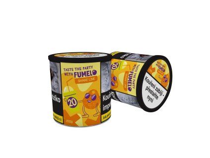 Tabák FUMELO Shake line 200g - 20  prémiový světlý tabák do vodní dýmky (200g balení, citrusový mix grapefruitu, pomeranče a ledu)