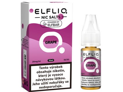 Liquid Elfliq Nic Salt 10ml Grape 20mg:ml